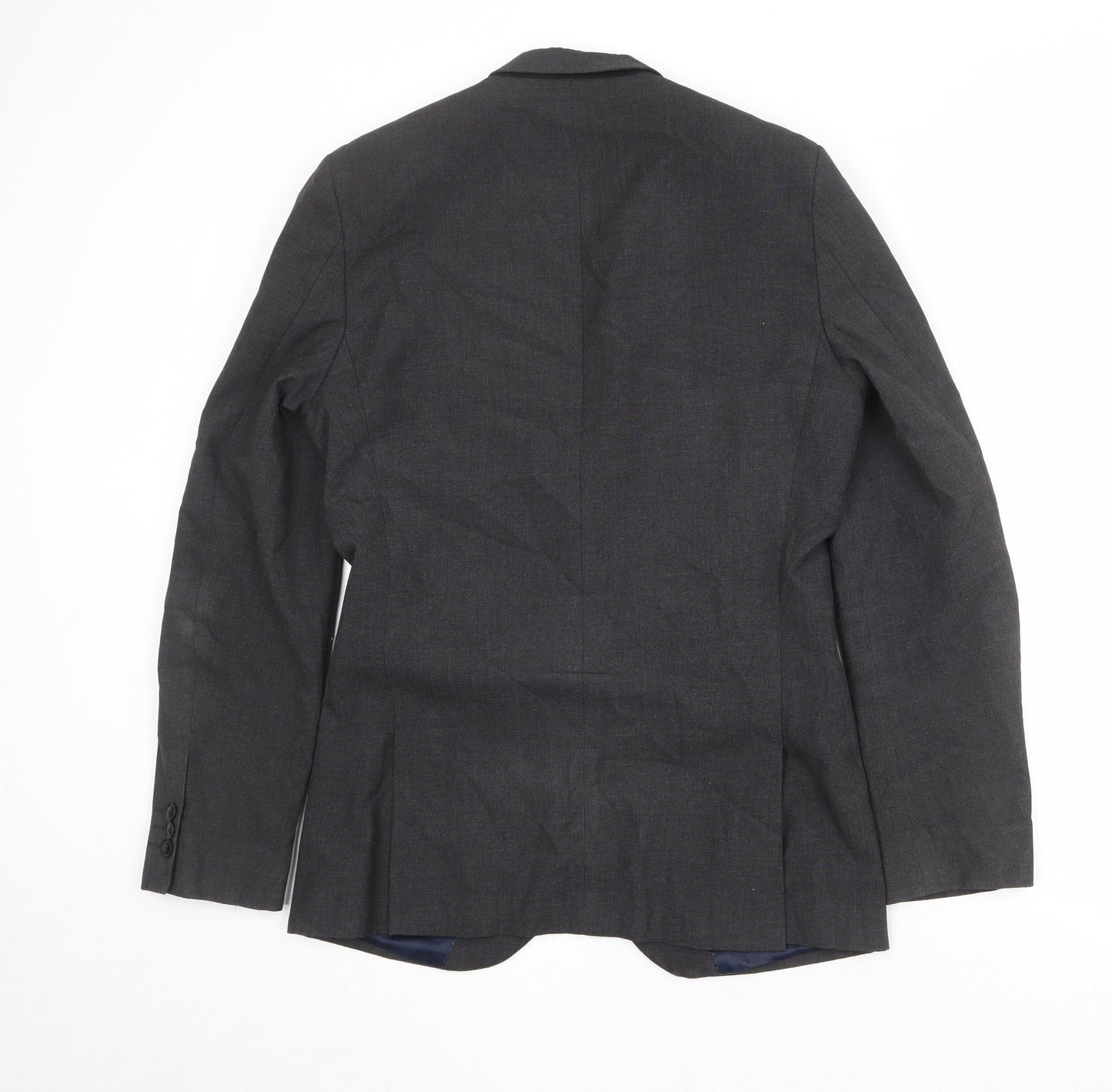 NEXT Mens Grey Polyester Jacket Suit Jacket Size 36 Regular