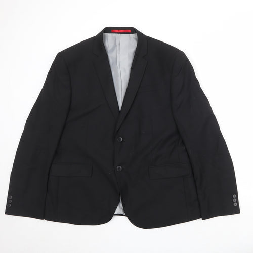 Marks and Spencer Mens Black Polyester Jacket Suit Jacket Size 44 Regular