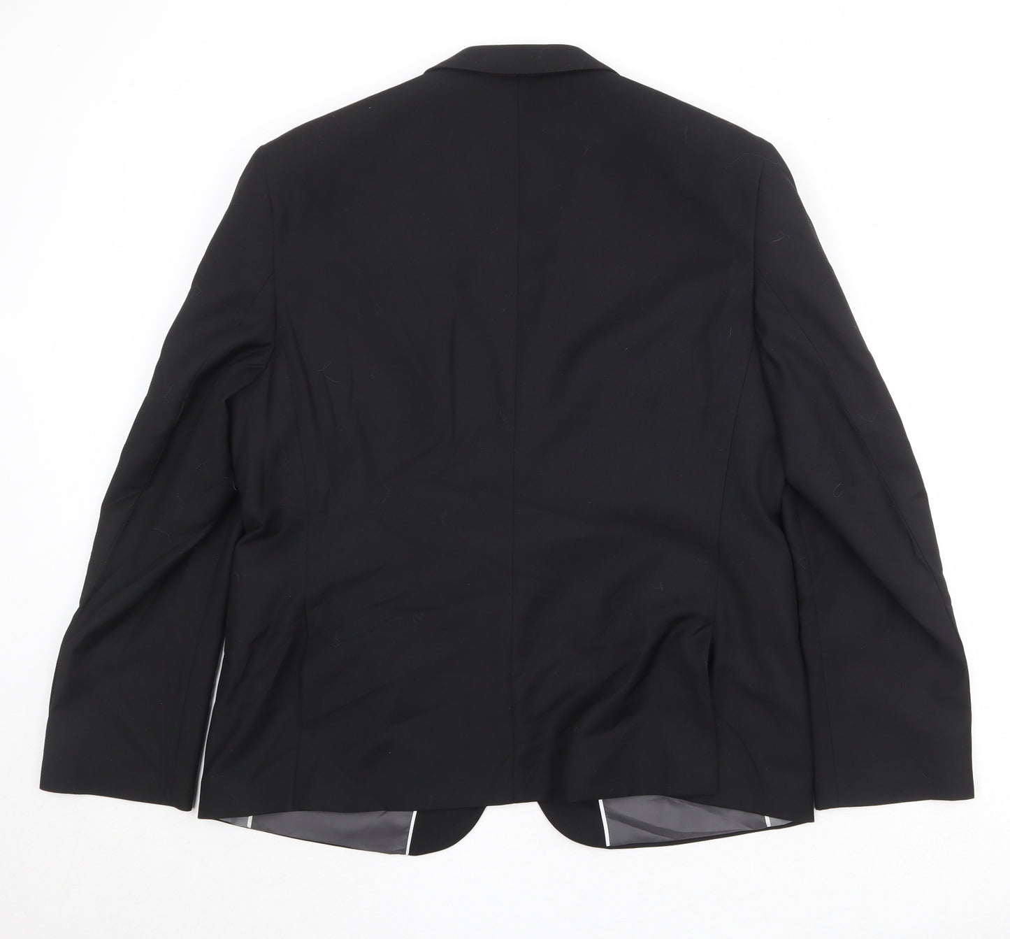 Marks and Spencer Mens Black Polyester Jacket Suit Jacket Size 44 Regular