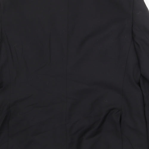 Marks and Spencer Mens Black Polyester Jacket Suit Jacket Size 44 Regular