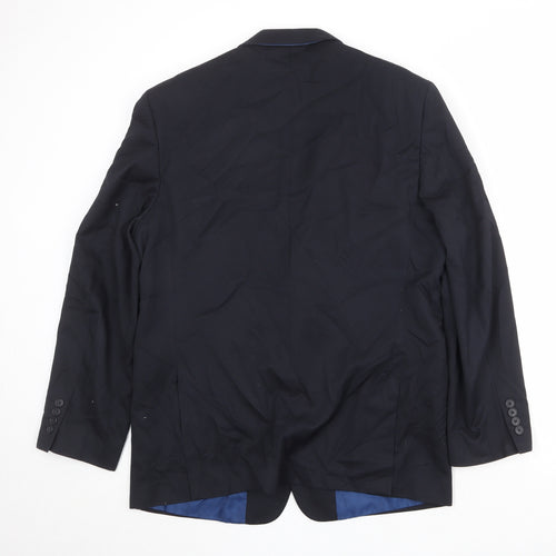 Marks and Spencer Mens Black Polyester Jacket Suit Jacket Size 44 Regular