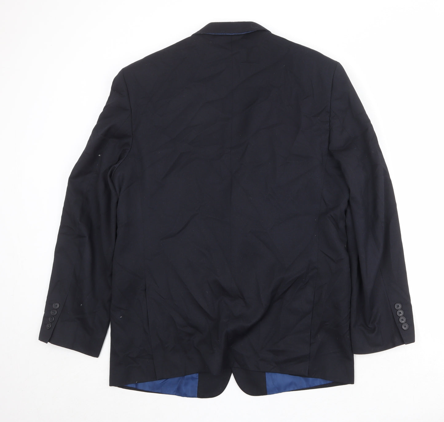 Marks and Spencer Mens Black Polyester Jacket Suit Jacket Size 44 Regular