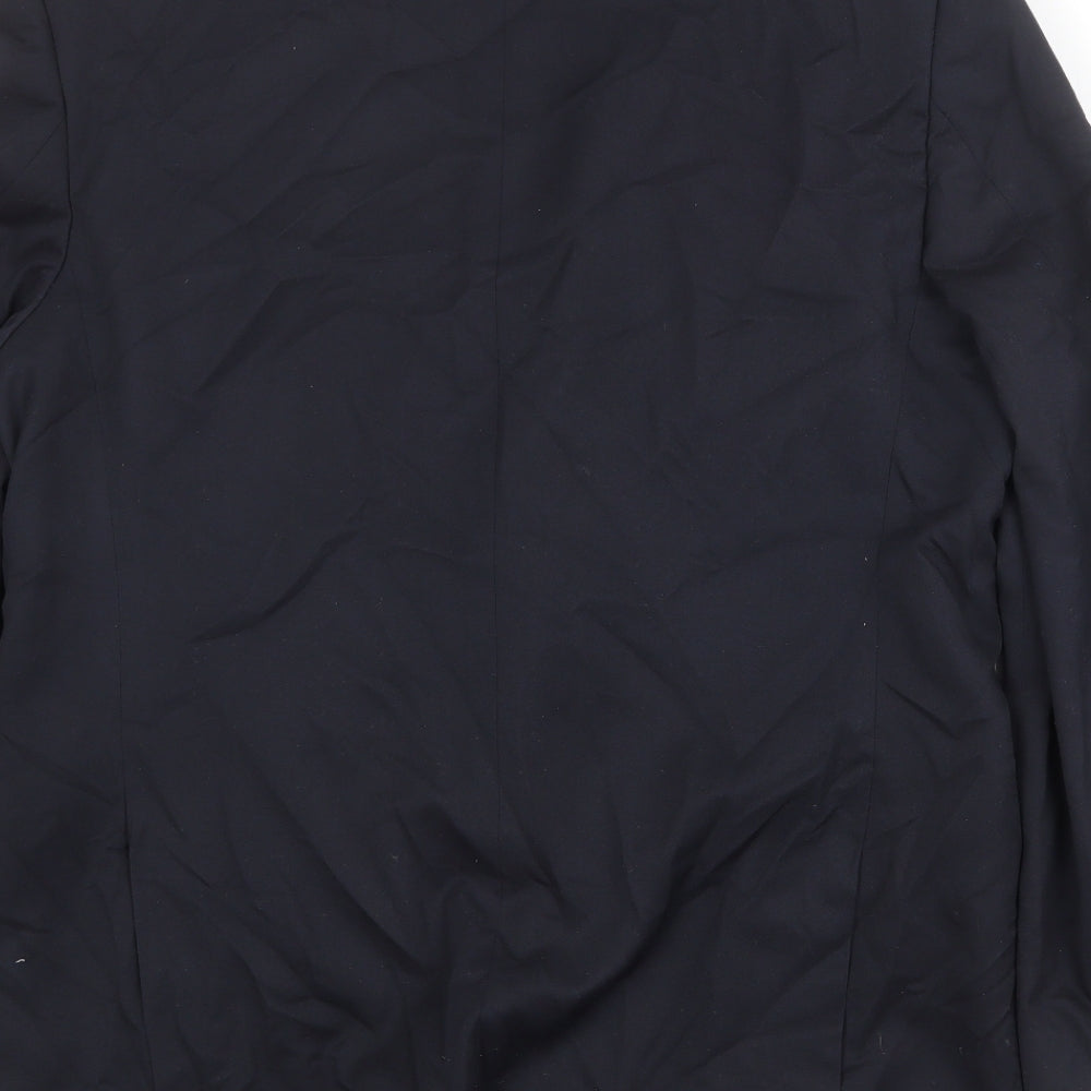 Marks and Spencer Mens Black Polyester Jacket Suit Jacket Size 44 Regular