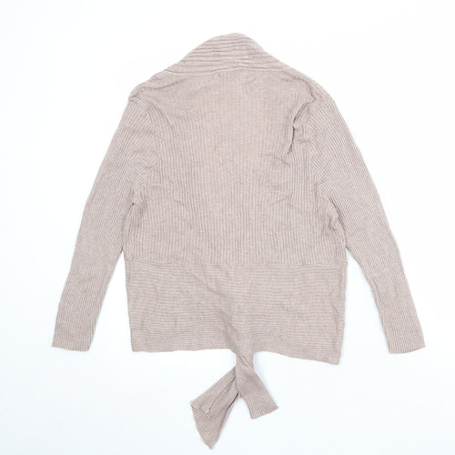 M&Co Womens Beige V-Neck Viscose Cardigan Jumper Size 2XL