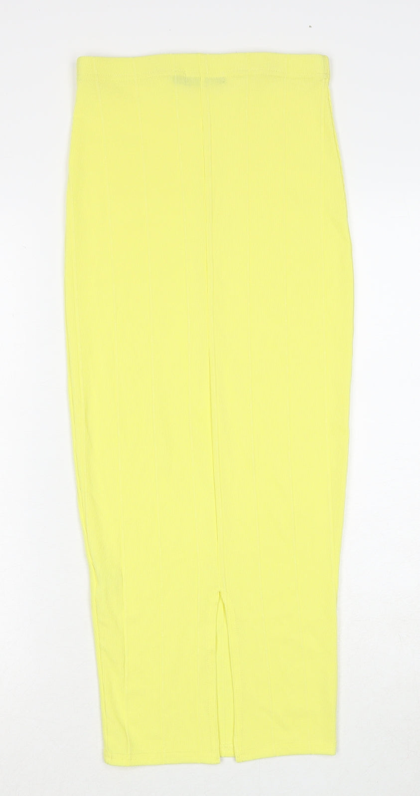PRETTYLITTLETHING Womens Yellow Polyester Bandage Skirt Size 6
