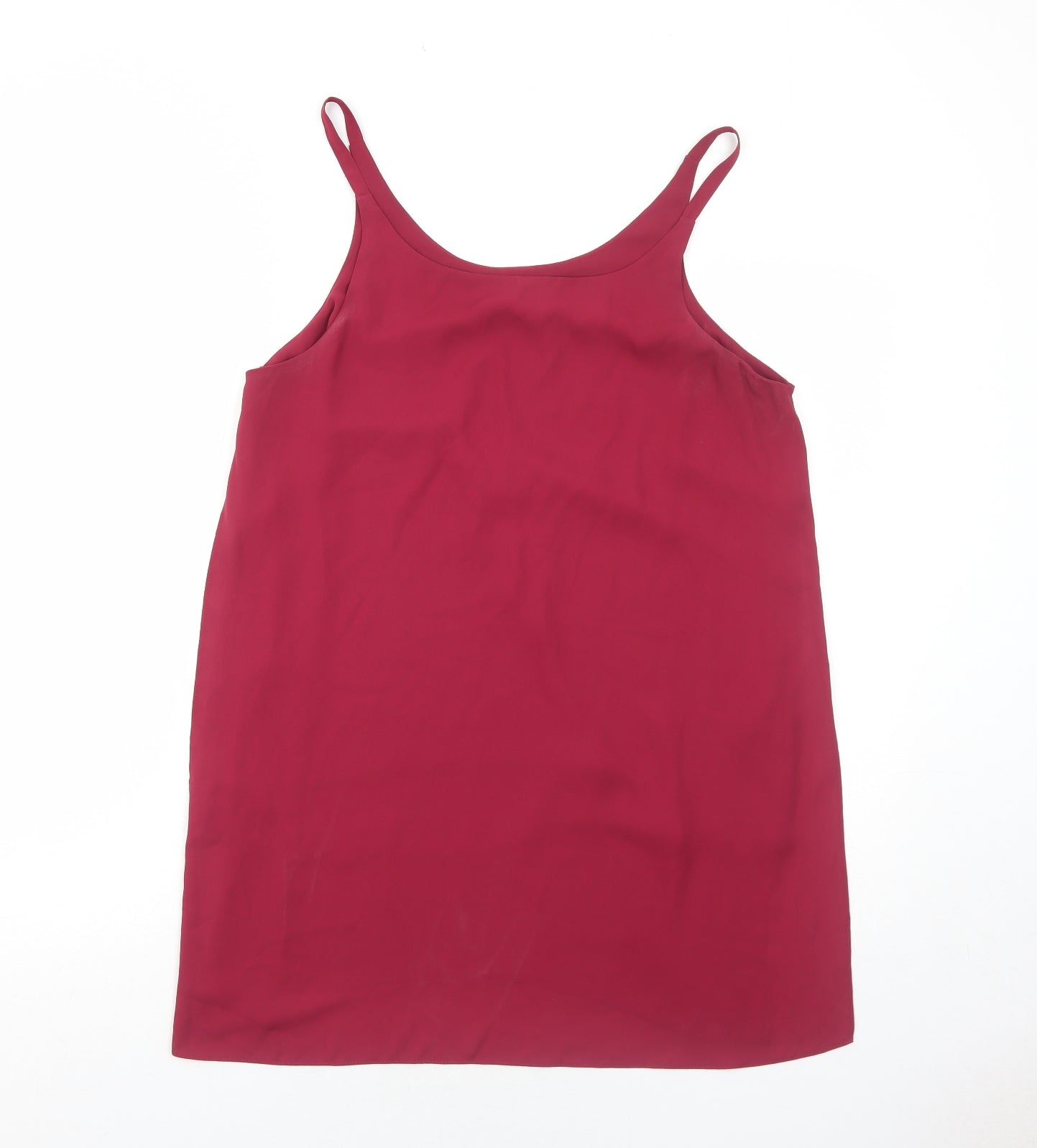 Dorothy Perkins Womens Red Polyester Basic Tank Size 14 Round Neck