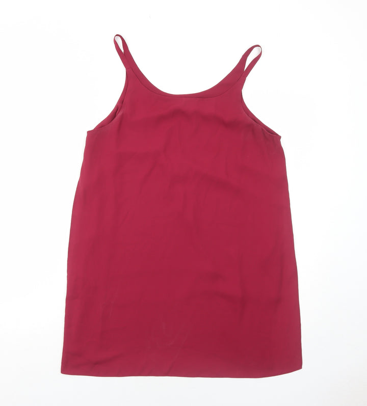 Dorothy Perkins Womens Red Polyester Basic Tank Size 14 Round Neck