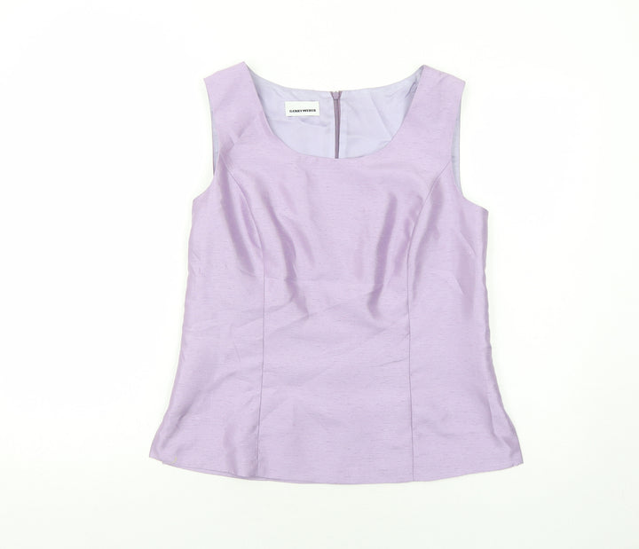 Gerry Weber Womens Purple Polyester Basic Tank Size 12 Round Neck