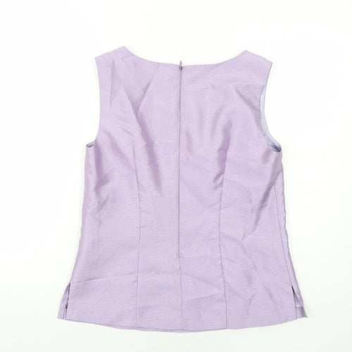 Gerry Weber Womens Purple Polyester Basic Tank Size 12 Round Neck