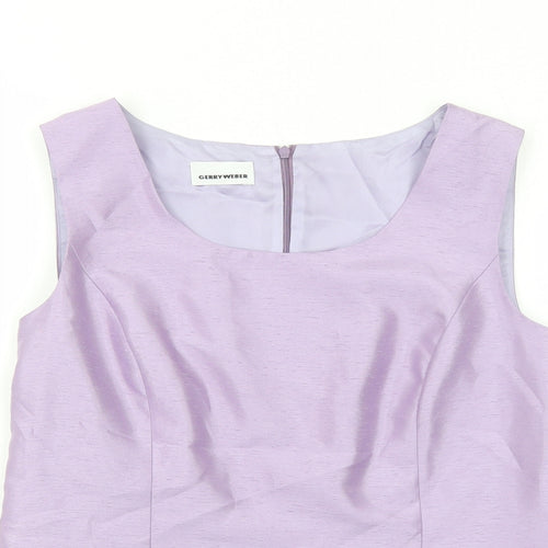 Gerry Weber Womens Purple Polyester Basic Tank Size 12 Round Neck