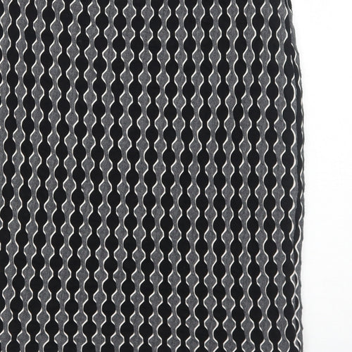 Per Una Womens Black Geometric Viscose Straight & Pencil Skirt Size 12