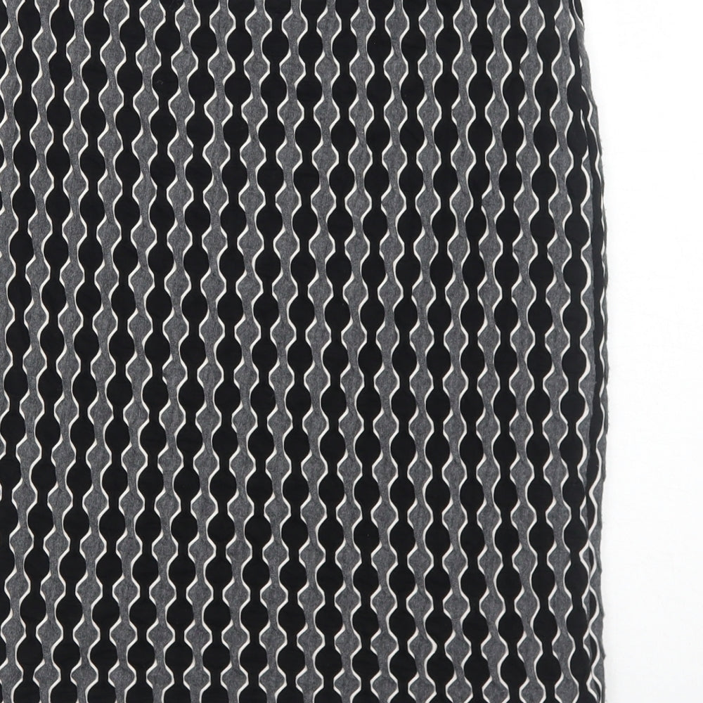Per Una Womens Black Geometric Viscose Straight & Pencil Skirt Size 12