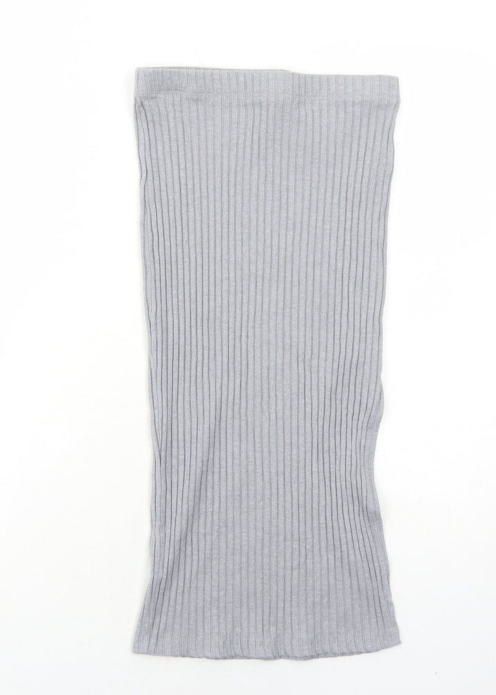 FOREVER 21 Womens Grey Polyester Bandage Skirt Size M
