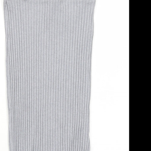 FOREVER 21 Womens Grey Polyester Bandage Skirt Size M
