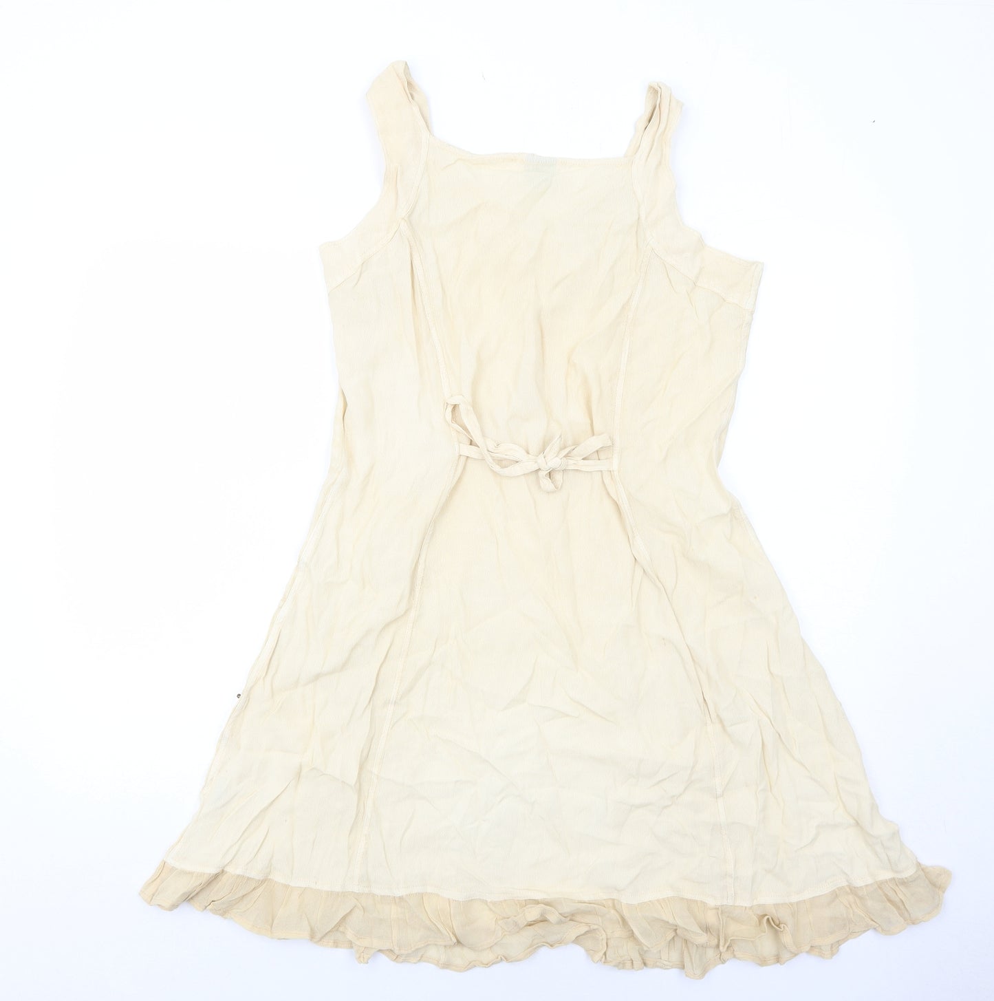 Kushi Womens Ivory Floral Cotton Trapeze & Swing Size 16 Round Neck Pullover