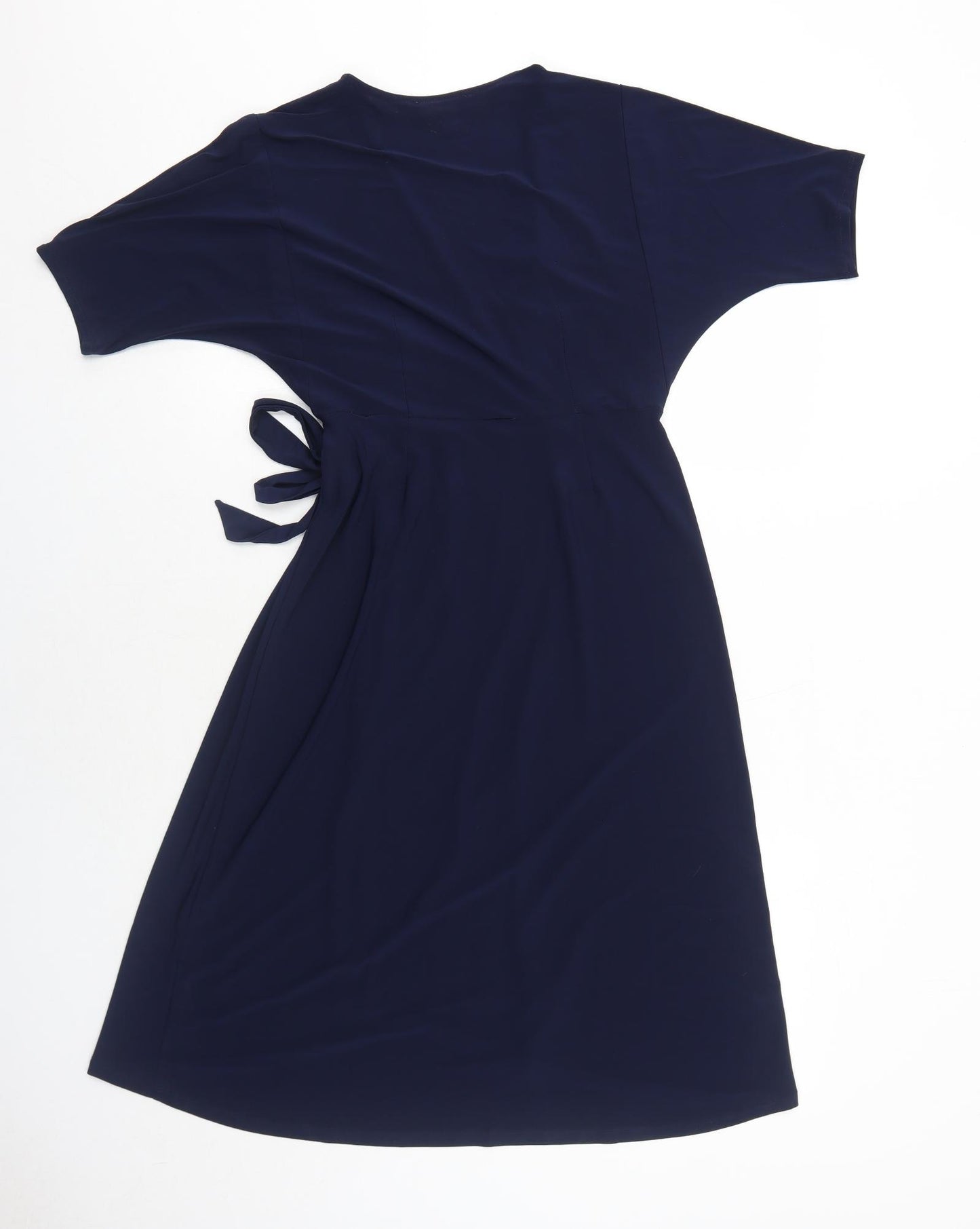 Monteau Womens Blue Polyester Trapeze & Swing Size M V-Neck Pullover