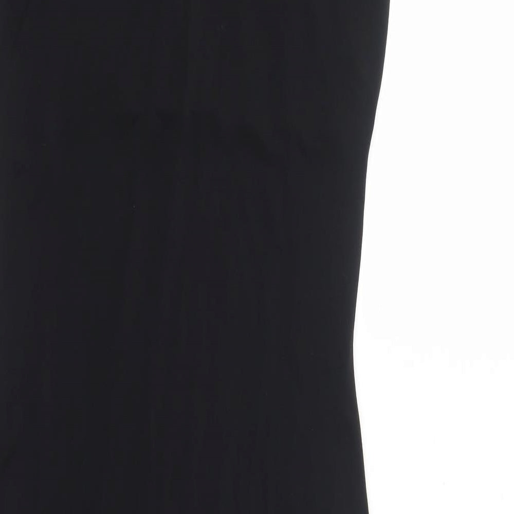 Cote Femme Womens Black Viscose A-Line Size 12 V-Neck Pullover