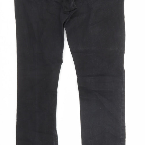 Topshop Womens Black Cotton Skinny Jeans Size 26 in L30 in Regular Zip