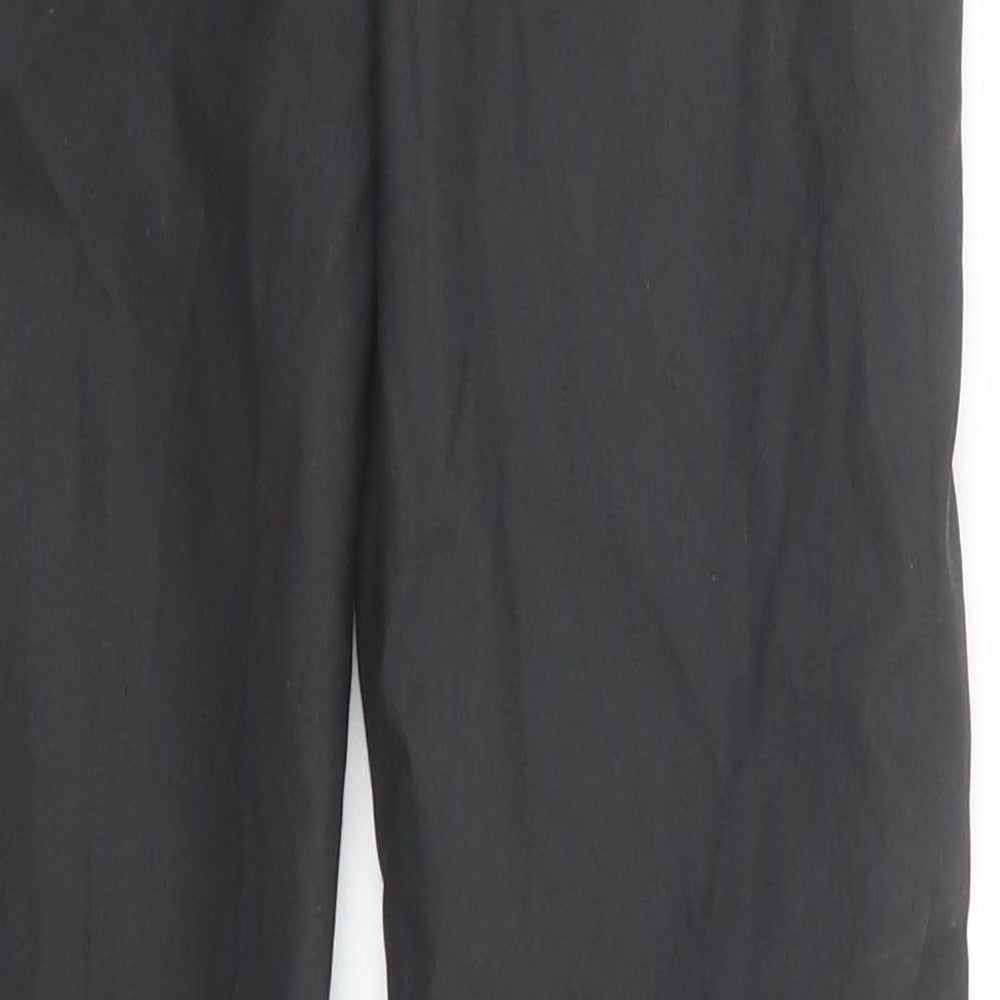 River Island Womens Black Cotton Trousers Size 8 Regular Zip