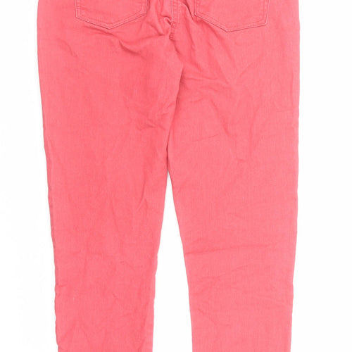 NEXT Womens Pink Cotton Skinny Jeans Size 10 Regular Zip
