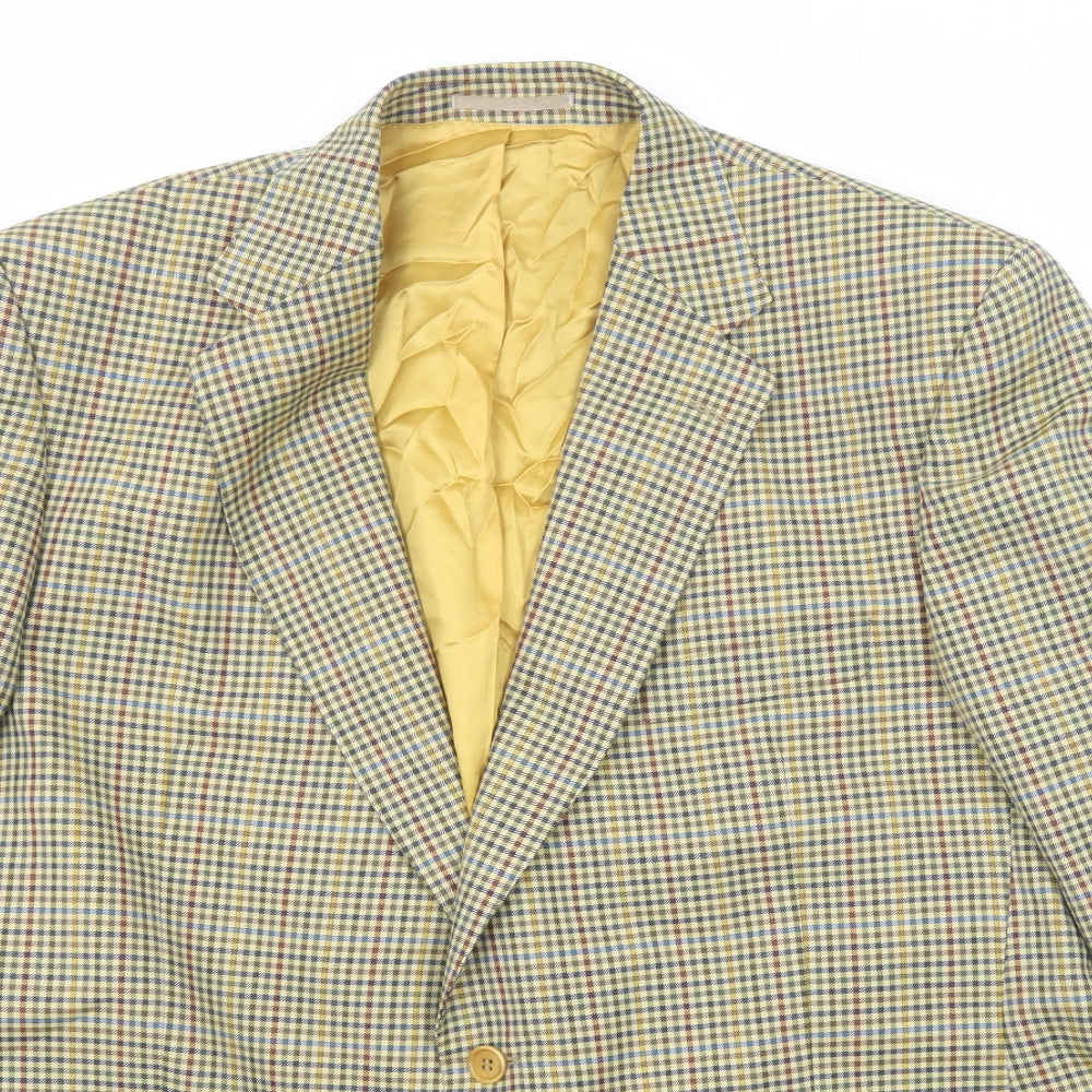 Eric Spencer Mens Multicoloured Geometric Polyester Jacket Blazer Size 46 Regular