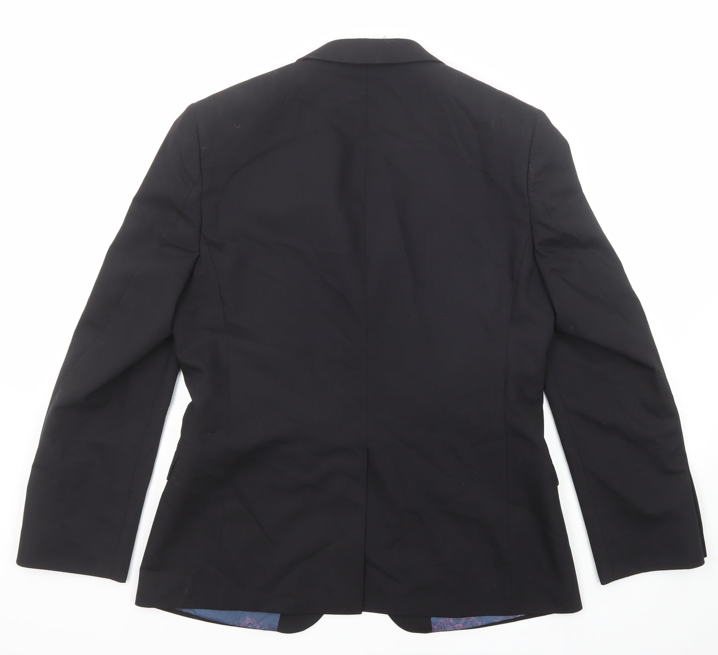 Ted Baker Mens Black Wool Jacket Suit Jacket Size 40 Regular