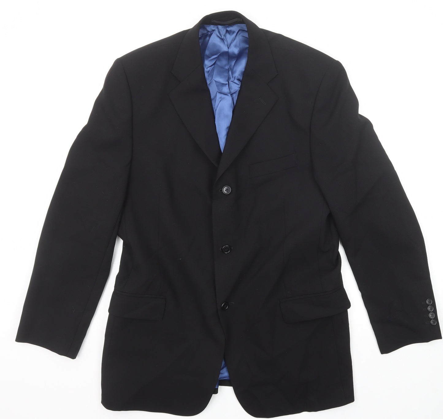 Daniel Hechter Mens Black Wool Jacket Suit Jacket Size 42 Regular