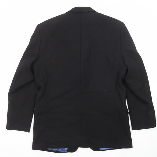 Daniel Hechter Mens Black Wool Jacket Suit Jacket Size 42 Regular