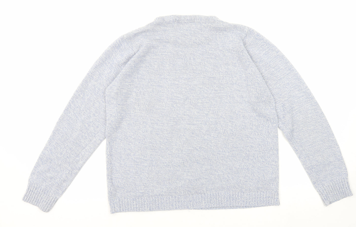 EWM Womens Blue Round Neck Acrylic Pullover Jumper Size 14 - Size 14-16
