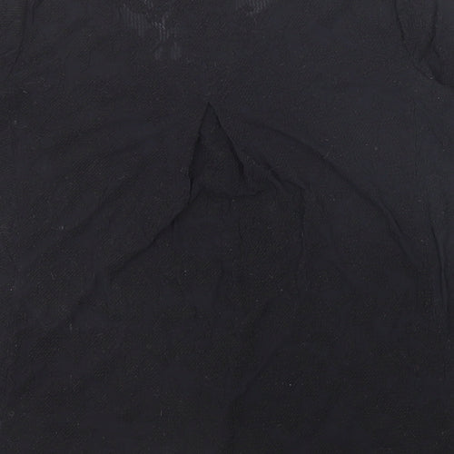 Marks and Spencer Womens Black Polyamide Basic Blouse Size 12 V-Neck