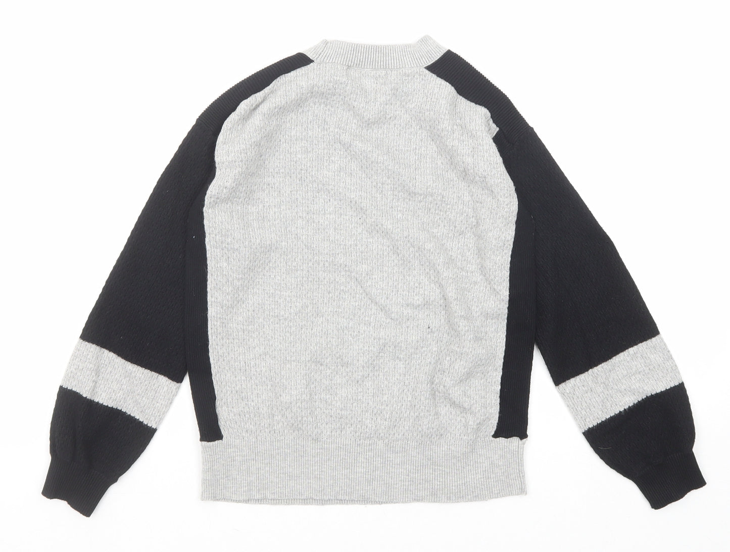 Marks and Spencer Womens Grey Round Neck Viscose Pullover Jumper Size XS