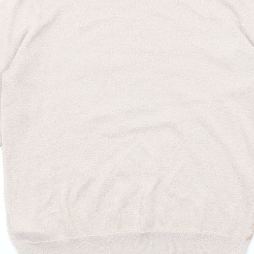 H&M Womens Pink Round Neck Viscose Pullover Jumper Size M