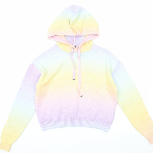 River Island Womens Multicoloured Round Neck Acrylic Pullover Jumper Size XS