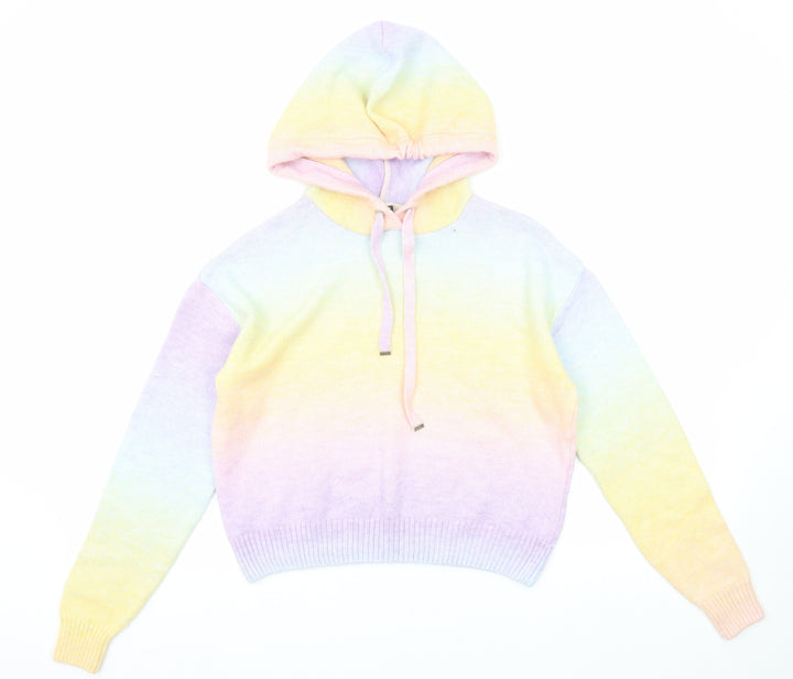 River Island Womens Multicoloured Round Neck Acrylic Pullover Jumper Size XS