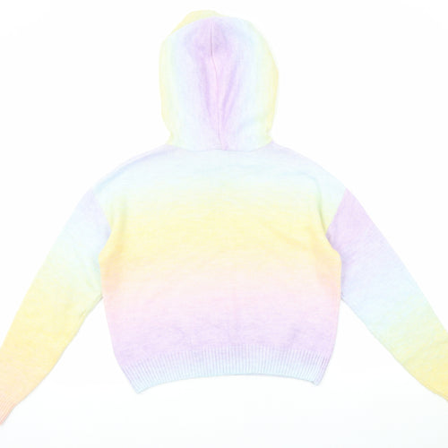 River Island Womens Multicoloured Round Neck Acrylic Pullover Jumper Size XS