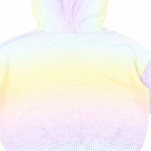 River Island Womens Multicoloured Round Neck Acrylic Pullover Jumper Size XS