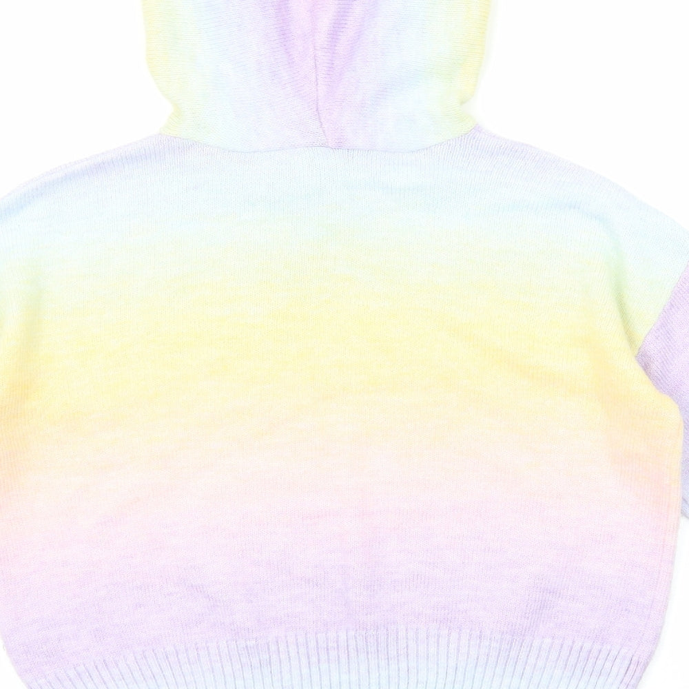 River Island Womens Multicoloured Round Neck Acrylic Pullover Jumper Size XS