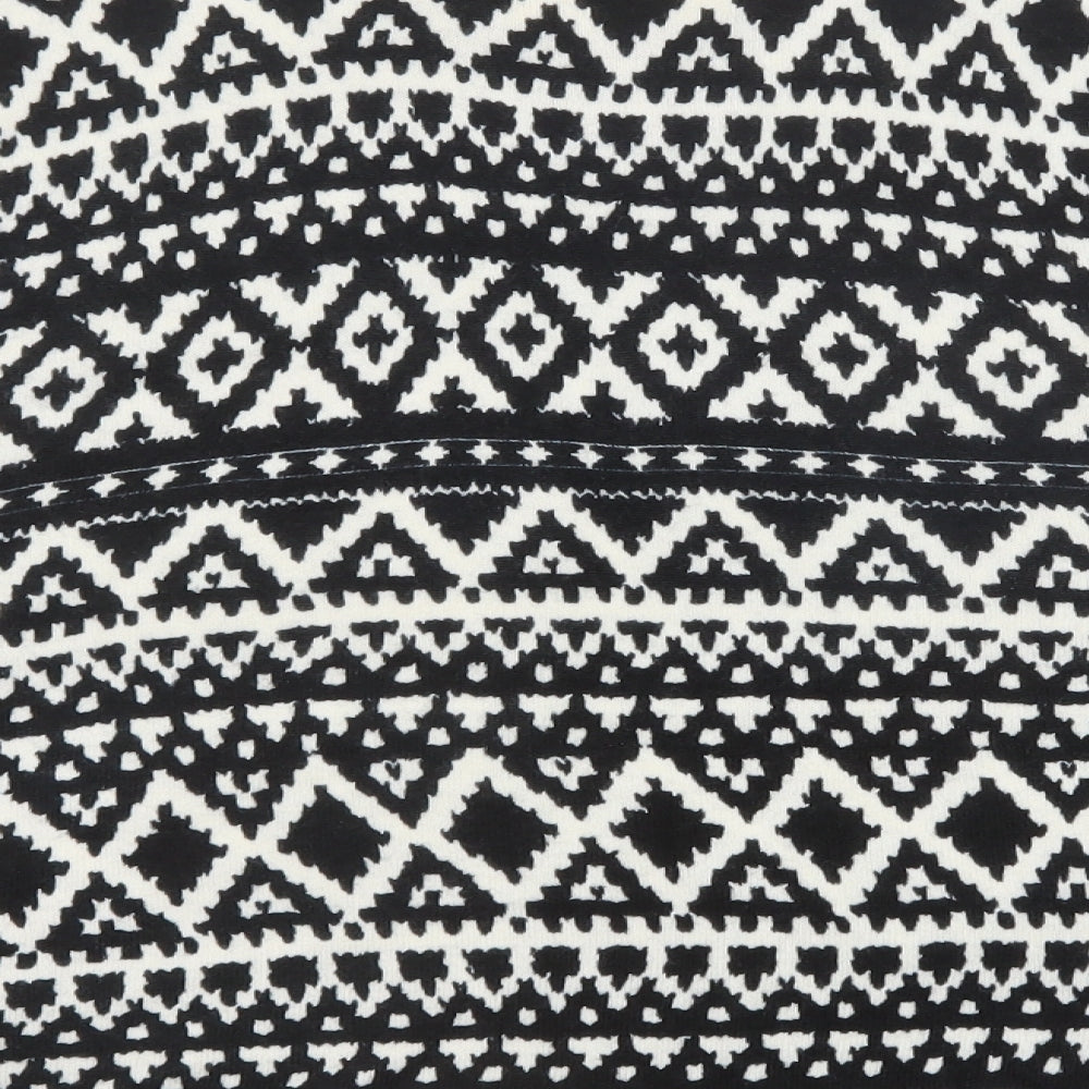 Marks and Spencer Womens Black Round Neck Geometric Acrylic Pullover Jumper Size 20