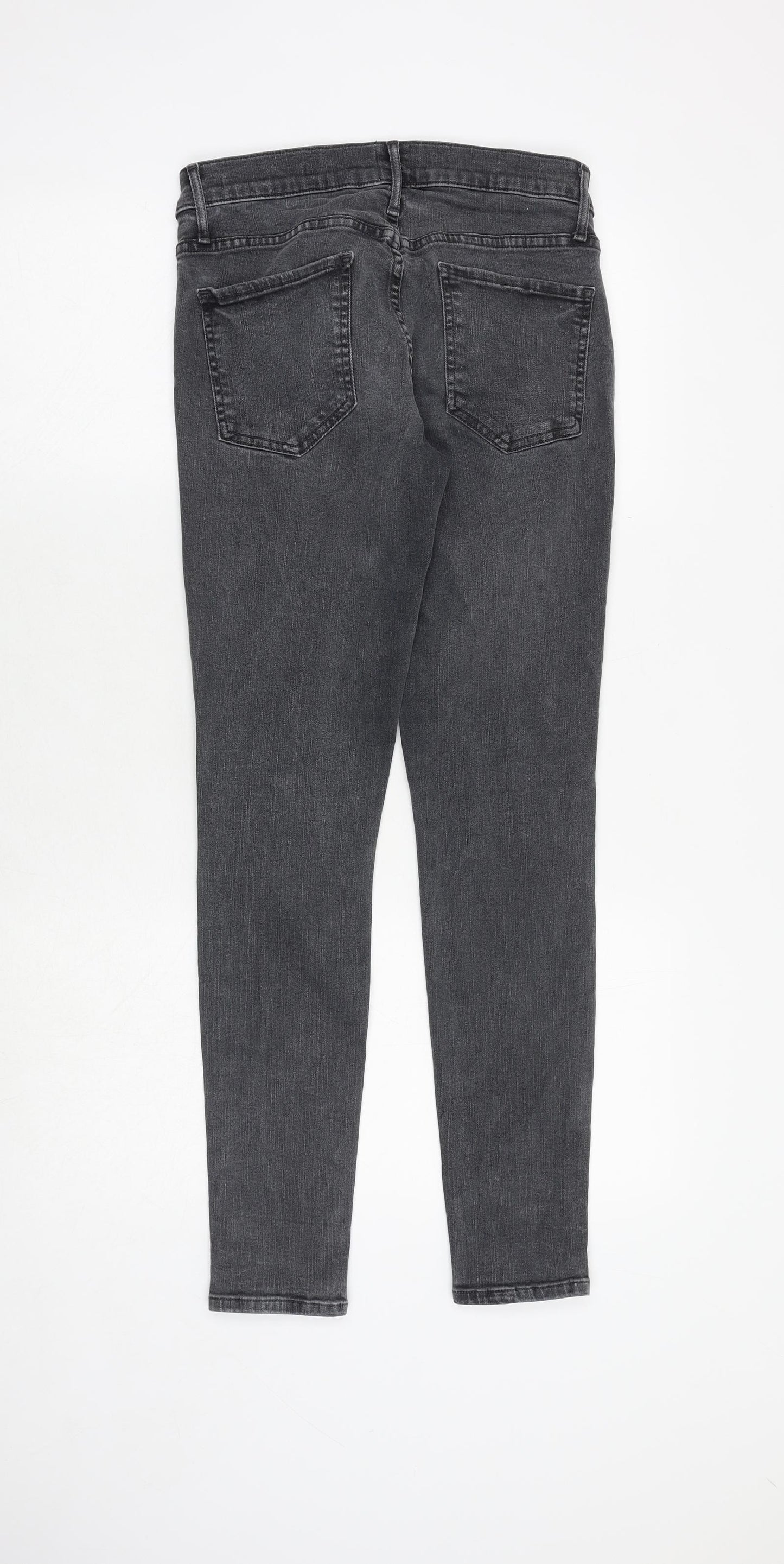 And/Or Womens Grey Cotton Skinny Jeans Size 28 in Extra-Slim Zip