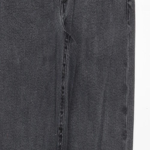 And/Or Womens Grey Cotton Skinny Jeans Size 28 in Extra-Slim Zip