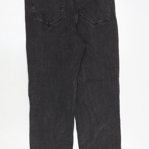 Stradivarius Womens Black Cotton Straight Jeans Size 10 Regular Zip