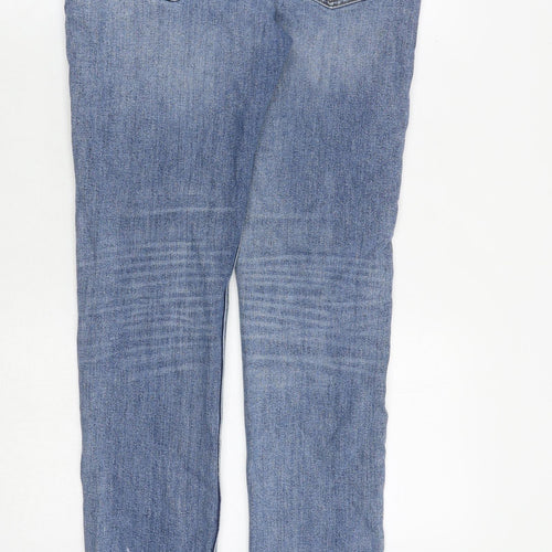 H&M Mens Blue Cotton Skinny Jeans Size 32 in Regular Zip