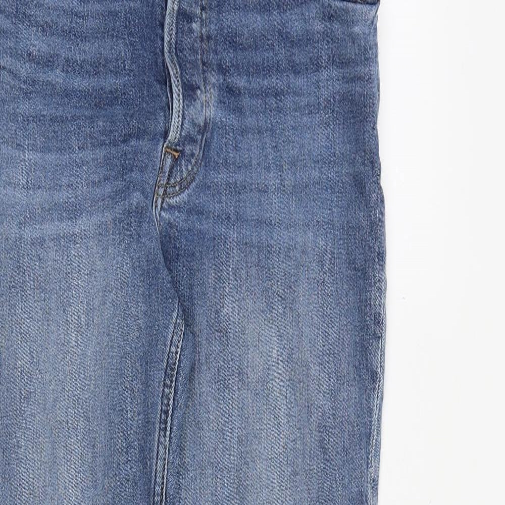 H&M Mens Blue Cotton Skinny Jeans Size 32 in Regular Zip