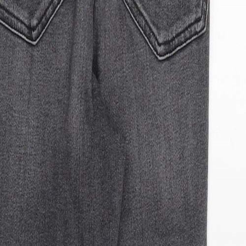 NEXT Womens Grey Cotton Skinny Jeans Size 6 Regular Zip