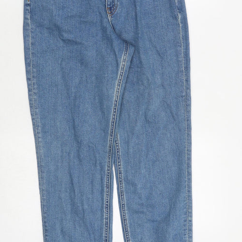 ASOS Womens Blue Cotton Tapered Jeans Size 28 in Regular Zip