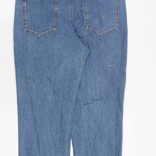 ASOS Womens Blue Cotton Tapered Jeans Size 28 in Regular Zip