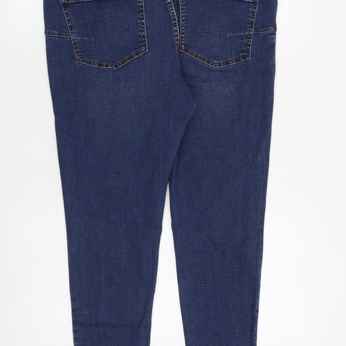 New Look Womens Blue Cotton Jegging Jeans Size 16 Regular