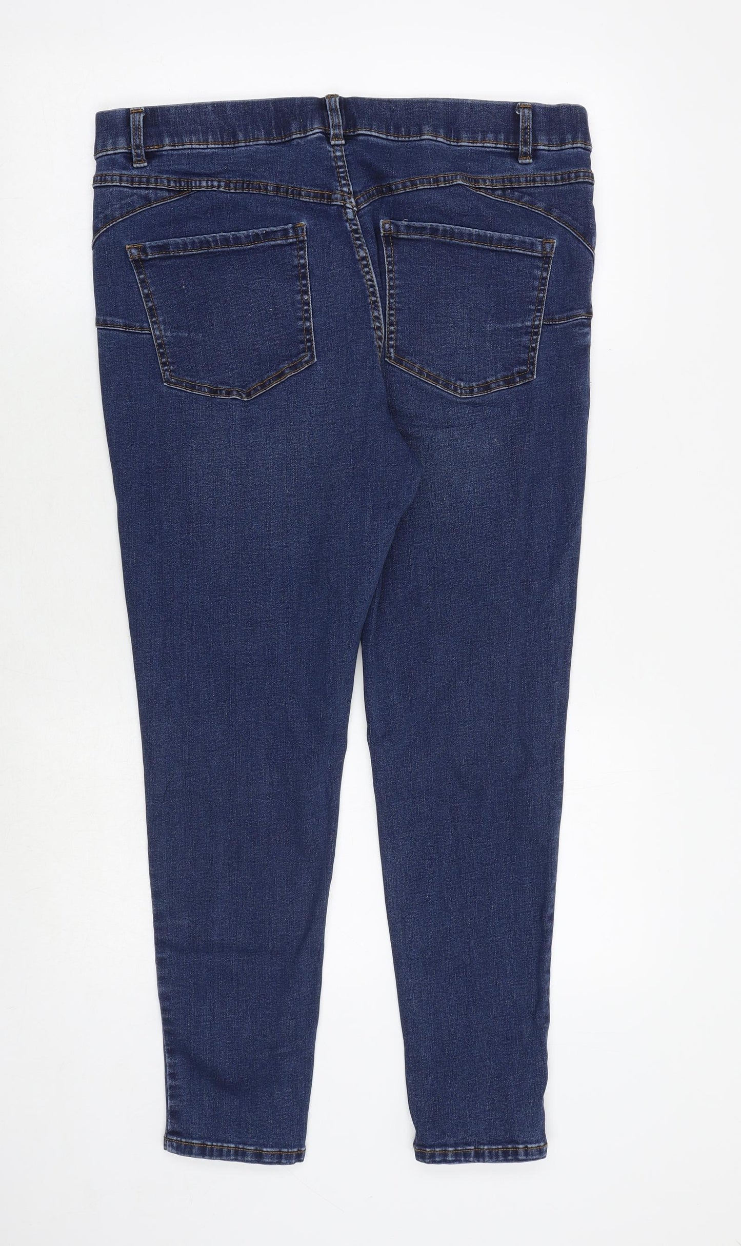 New Look Womens Blue Cotton Jegging Jeans Size 16 Regular