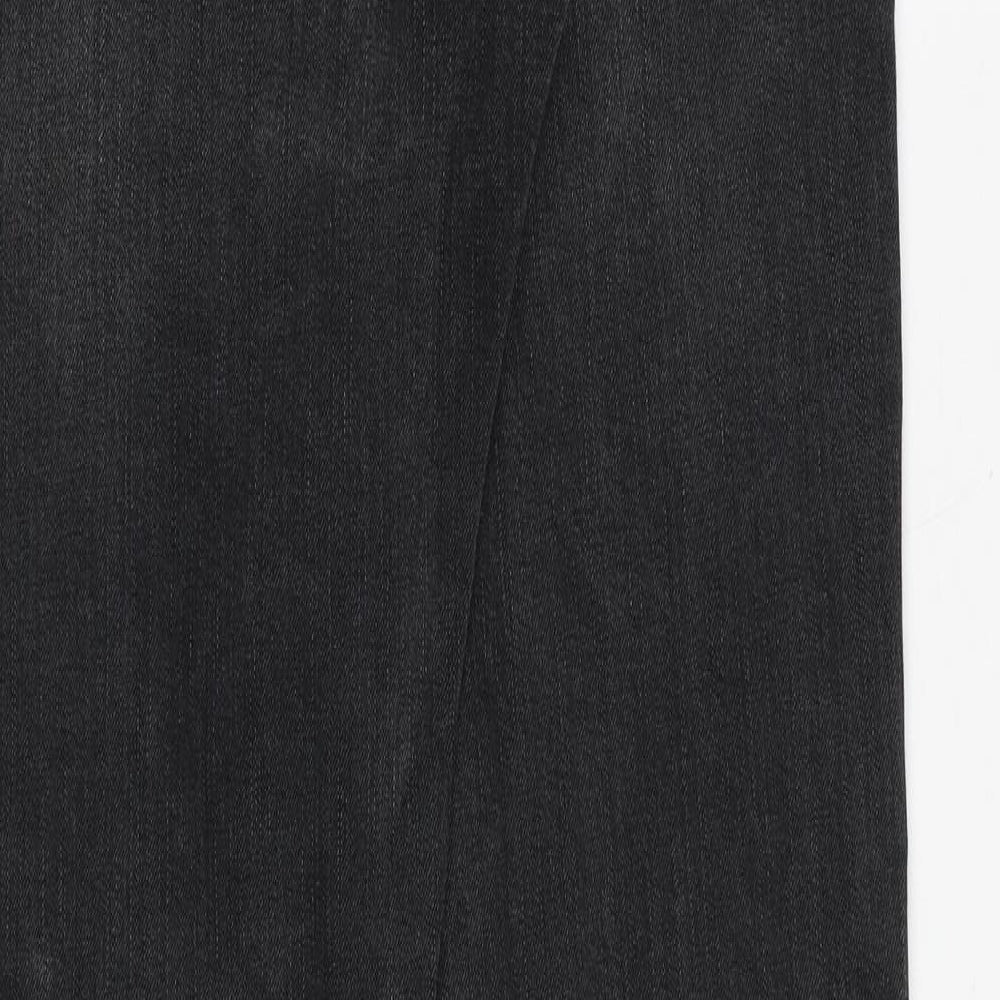 Wrangler Mens Black Cotton Straight Jeans Size 32 in Regular Zip