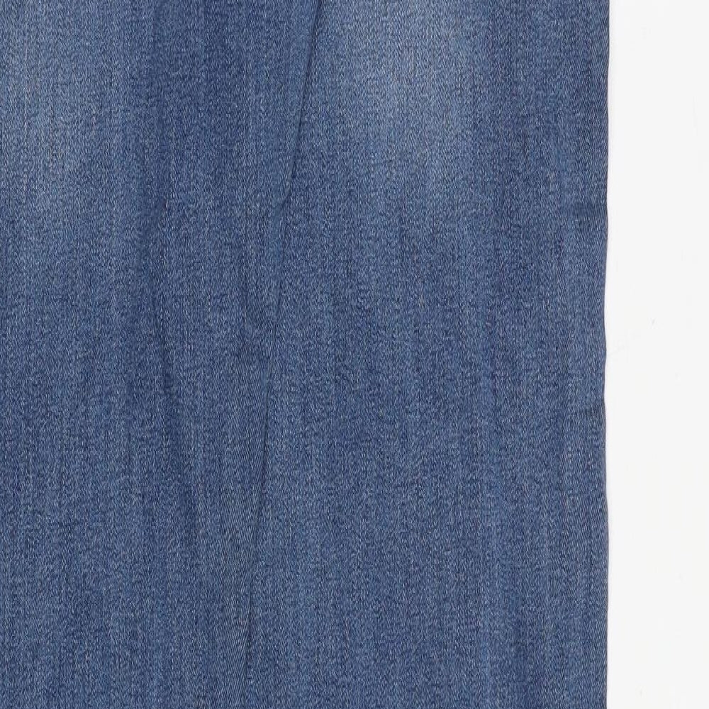 ASOS Mens Blue Cotton Straight Jeans Size 36 in Regular Zip